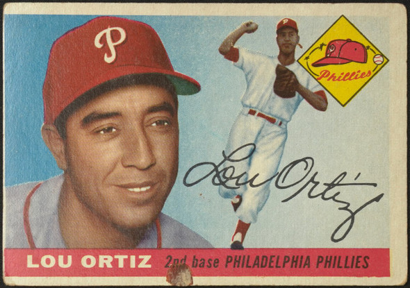 1955 Topps Lou Ortiz #114 Philadelphia Phillies RC Fair Example A front of card