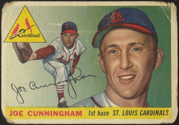 1955 Topps Joe Cunningham #37 St. Louis Cardinals RC Fair Example A front of card