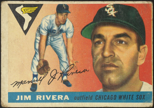 1955 Topps Jim Rivera #58 Chicago White Sox Fair Example B front of card