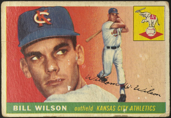 1955 Topps Bill Wilson #86 Kansas City Athletics Fair Example B front of card