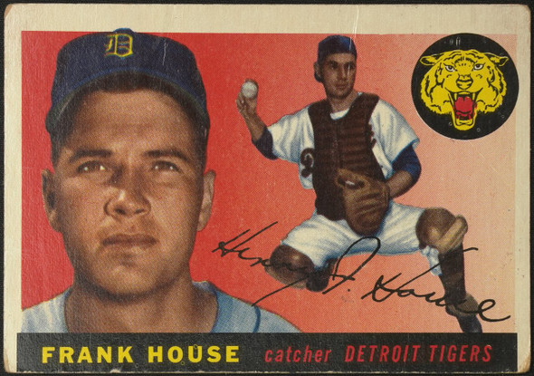 1955 Topps Frank House #87 Detroit Tigers Low Grade - Creases front of card