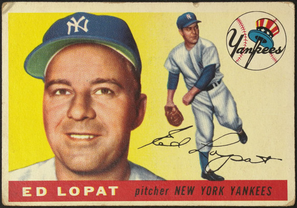 1955 Topps Ed Lopat #109 New York Yankees Fair Example B front of card
