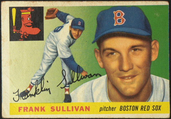 1955 Topps Frank Sullivan #106 Boston Red Sox Fair front of card
