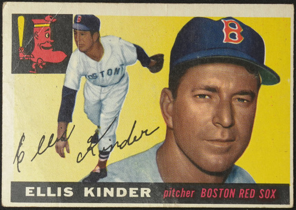 1955 Topps Ellis Kinder #115 Boston Red Sox Fair Example B front of card