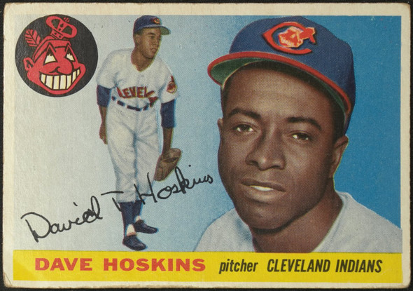 1955 Topps Dave Hoskins #133 Cleveland Indians Fair front of card