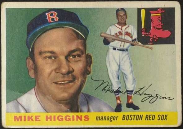 1955 Topps Pinky Higgins #150 Boston Red Sox Fair Example B front of card