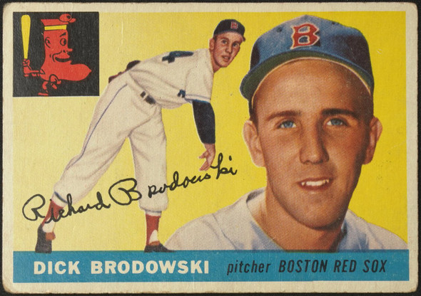 1955 Topps Dick Brodowski #171 Boston Red Sox High Number Fair front of card
