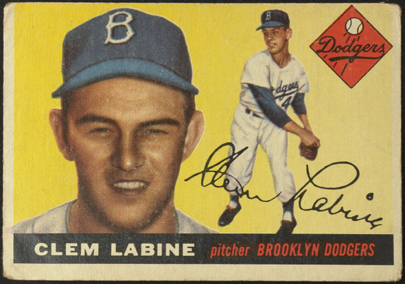 1955 Topps Clem Labine #180 Brooklyn Dodgers High Number Fair front of card