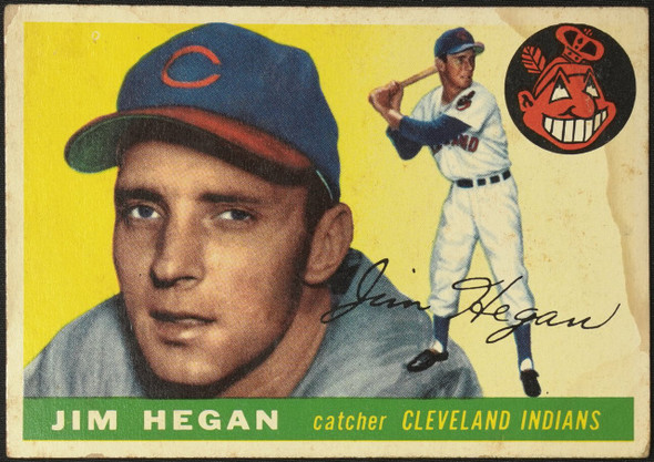 1955 Topps Jim Hegan #7 Cleveland Indians Fair Example B front of card
