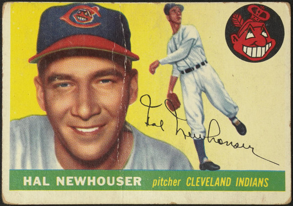 1955 Topps Hal Newhouser #24 Cleveland Indians Fair Example B front of card