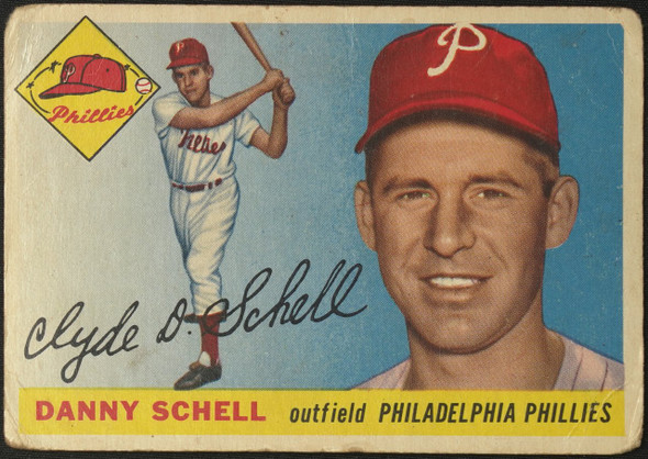 1955 Topps Danny Schell #79 Philadelphia Phillies Fair Example B front of card