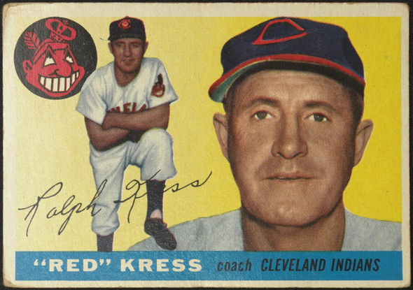 1955 Topps Red Kress #151 Cleveland Indians Fair Example B front of card