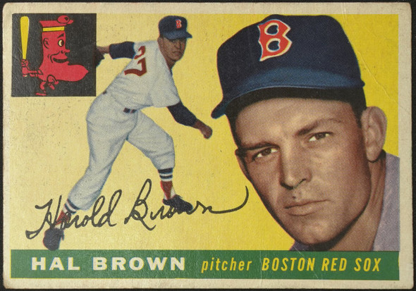 1955 Topps Hal Brown #148 Boston Red Sox Fair Example C front of card