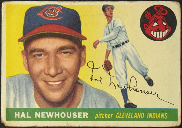 1955 Topps Hal Newhouser #24 Cleveland Indians HOF Fair — Example C front of card