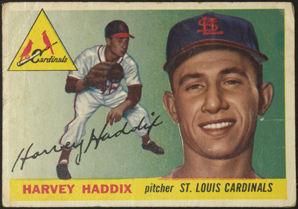 1955 Topps Harvey Haddix #43 St. Louis Cardinals Fair front of card