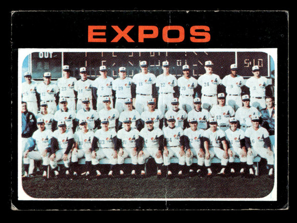 1971 Topps Montreal Expos #674 Team Card High Number Low Grade - Creases front of card