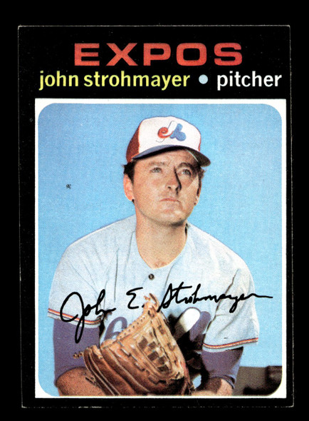1971 Topps John Strohmayer #232 Montreal Expos RC VG front of card