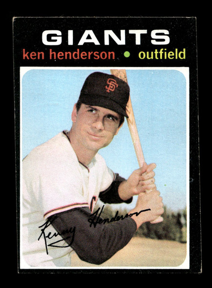 1971 Topps Ken Henderson #155 San Francisco Giants VG front of card
