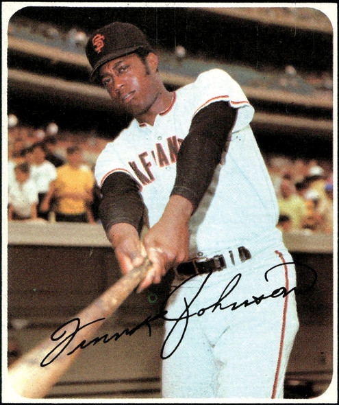 1971 Topps Frank Johnson #128 San Francisco Giants Low Grade - Creases front of card