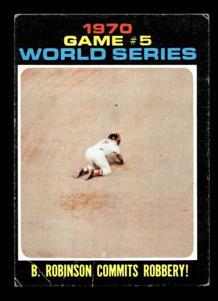 1971 Topps World Series Game 5 #331 Brooks Robinson HOF Low Grade - Creases front of card
