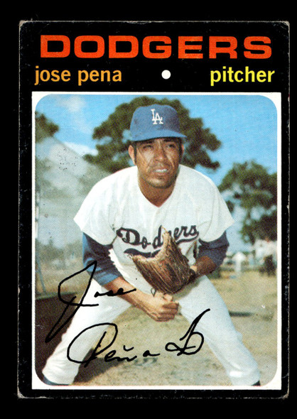 1971 Topps Jose Pena #693 Los Angeles Dodgers High Number SP VG front of card