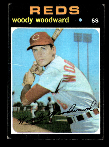 1971 Topps Woody Woodward #496 Cincinnati Reds Good front of card