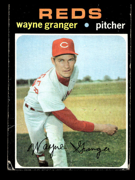 1971 Topps Wayne Granger #379 Cincinnati Reds Low Grade - Creases front of card