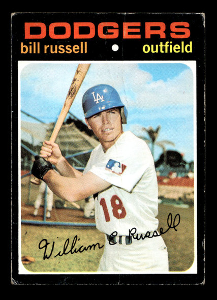 1971 Topps Bill Russell #226 Los Angeles Dodgers Good front of card