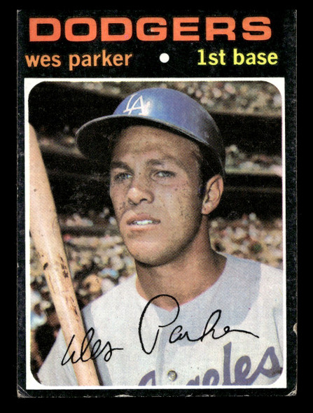 1971 Topps Wes Parker #430 Los Angeles Dodgers VG front of card