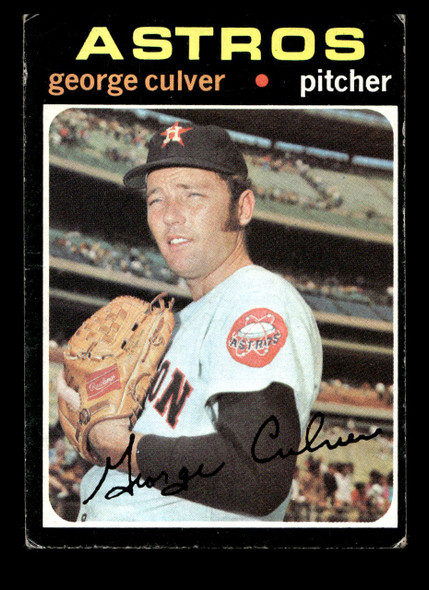 1971 Topps George Culver #291 Houston Astros Good front of card