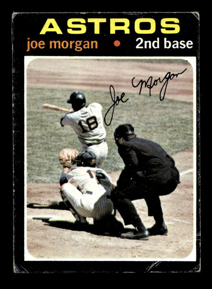 1971 Topps Joe Morgan #264 Houston Astros HOF Low Grade - Creases front of card