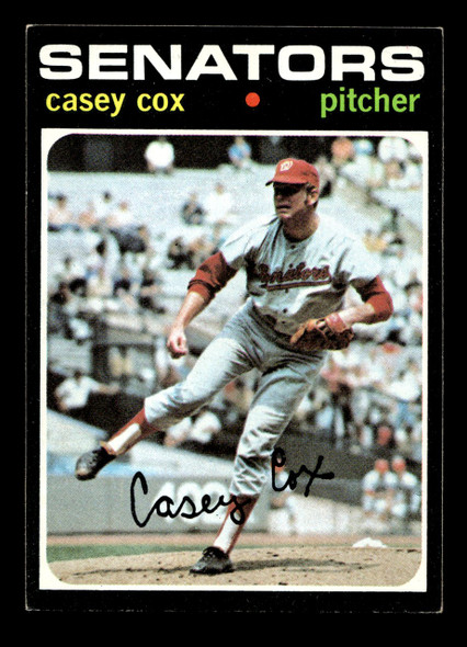 1971 Topps Casey Cox #82 Washington Senators VG Example B front of card