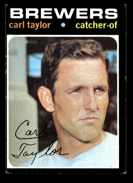 1971 Topps Carl Taylor #353 Milwaukee Brewers VG front of card