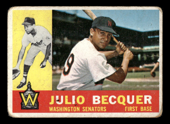 1960 Topps Julio Becquer #271 Washington Senators VG front of card
