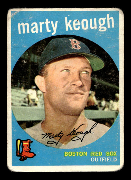 1959 Topps Marty Keough #303 Boston Red Sox Low Grade - Creases front of card