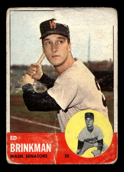 1963 Topps Ed Brinkman #479 Washington Senators Poor front of card