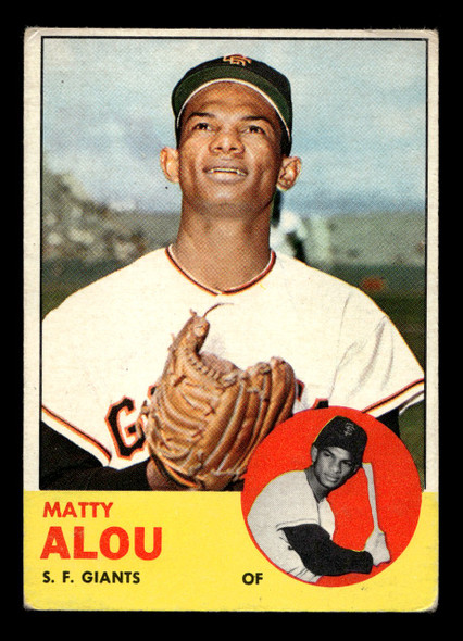 1963 Topps Matty Alou #128 San Francisco Giants Good front of card