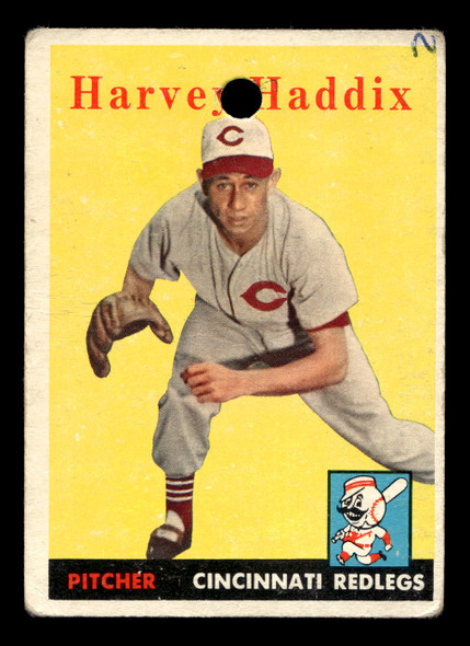 1958 Topps Harvey Haddix #118 Cincinnati Redlegs Poor front of card