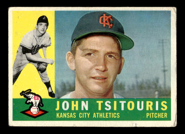 1960 Topps John Tsitouris #497 Kansas City Athletics VG front of card
