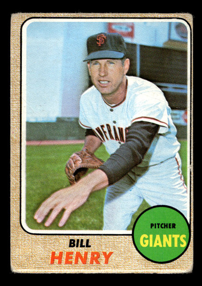 1968 Topps Bill Henry #239 San Francisco Giants VG front of card
