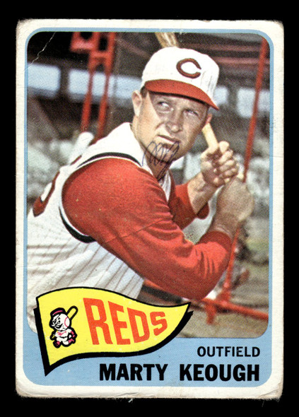 1965 Topps Marty Keough #263 Cincinnati Reds Low Grade - Creases front of card