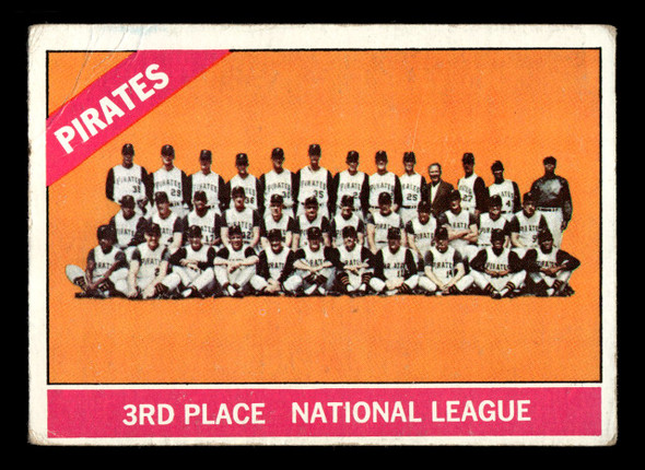 1966 Topps Pittsburgh Pirates #404 Team Card VG front of card