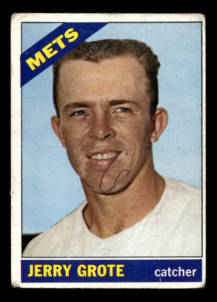 1966 Topps Jerry Grote #328 New York Mets Low Grade - Marks Example B front of card