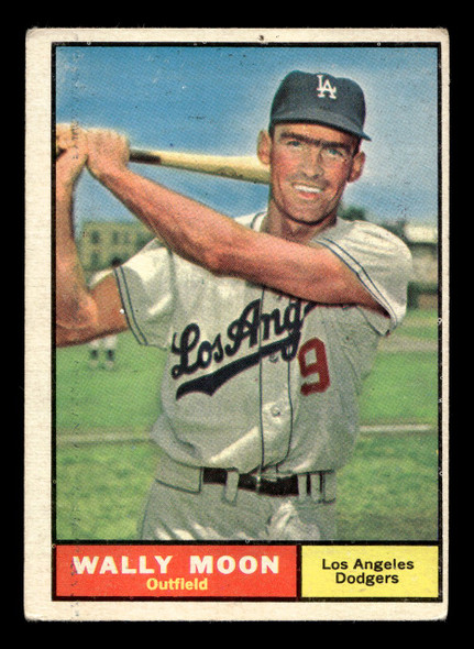 1961 Topps Wally Moon #325 Los Angeles Dodgers VG front of card