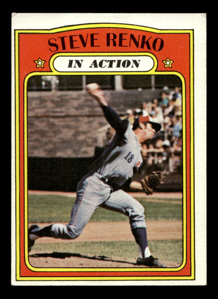 1972 Topps Steve Renko #308 In Action VG — Example A front of card
