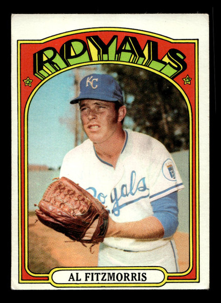 1972 Topps Al Fitzmorris #349 Kansas City Royals VG — Example A front of card