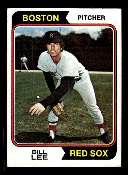 1974 Topps Bill Lee #118 Boston Red Sox VG Example A front of card