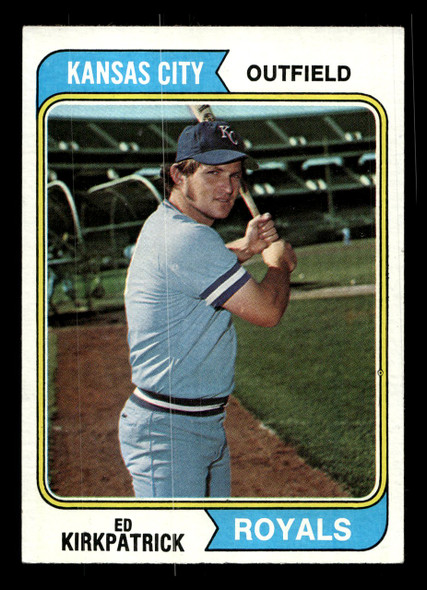 1974 Topps Ed Kirkpatrick #262 Kansas City Royals Low Grade - Creases front of card
