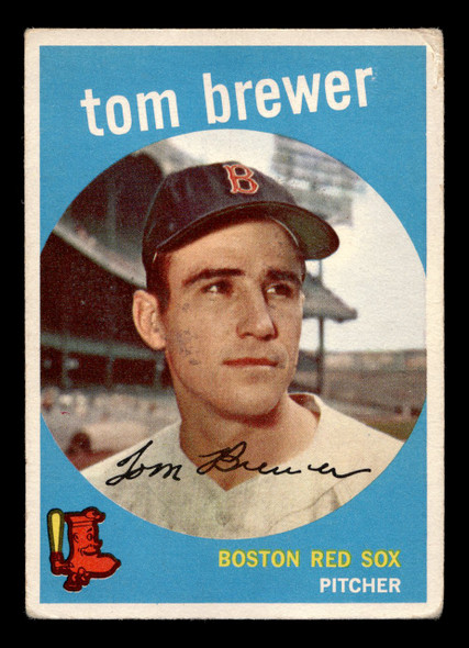 1959 Topps Tom Brewer #55 Boston Red Sox VG front of card