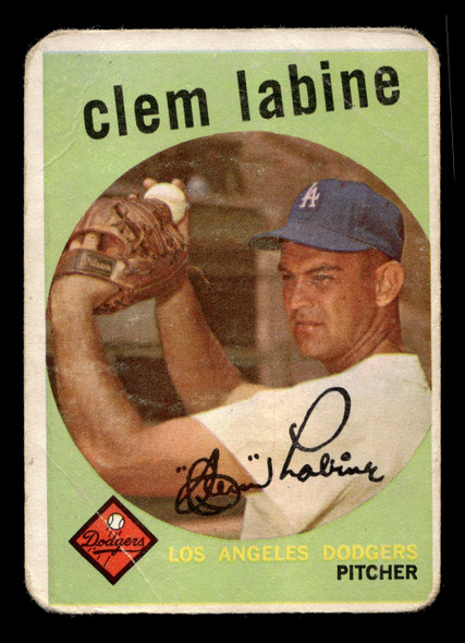 1959 Topps Clem Labine #403 Los Angeles Dodgers Fair front of card